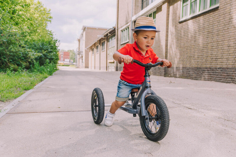 Trybike | Tricicleta Vintage din Otel Fara Pedale | Gri